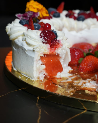 Pavlova de Fresas & Champagne